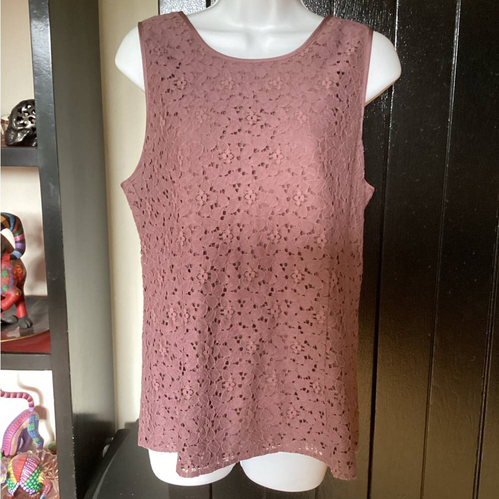 Banana Republic Mauve Lace Tank Top